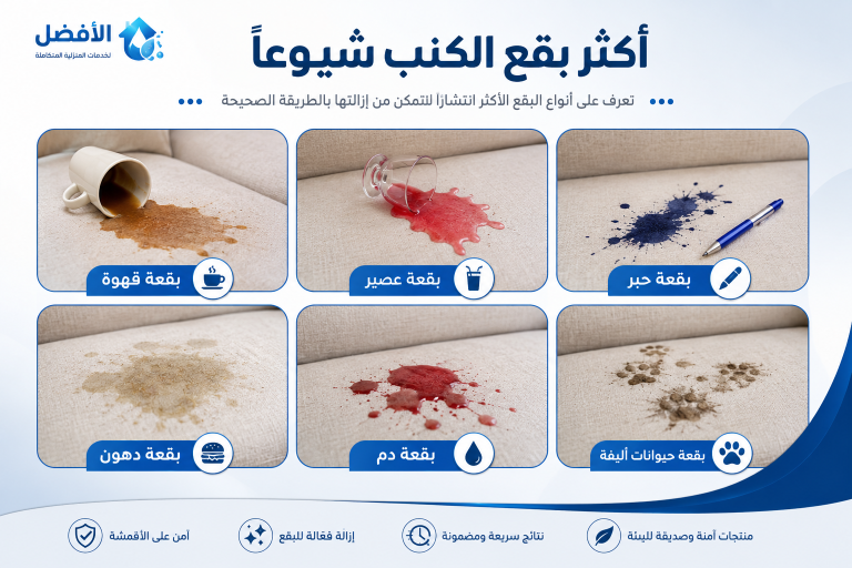 كيفية إزالة بقع الكنب الصعبة