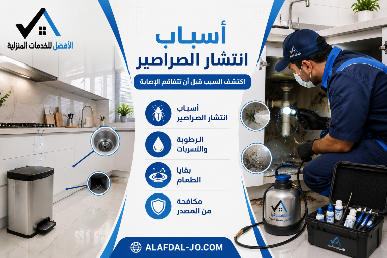 أسباب انتشار الصراصير