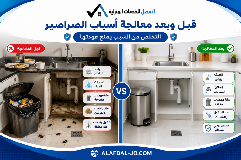 أسباب انتشار الصراصير