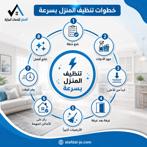 أفضل طرق تنظيف المنزل بسرعة