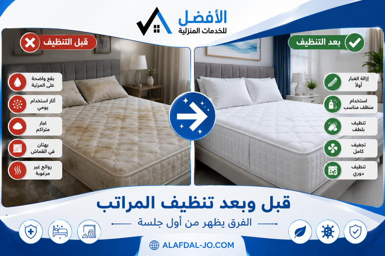 أفضل طريقة لتنظيف المراتب