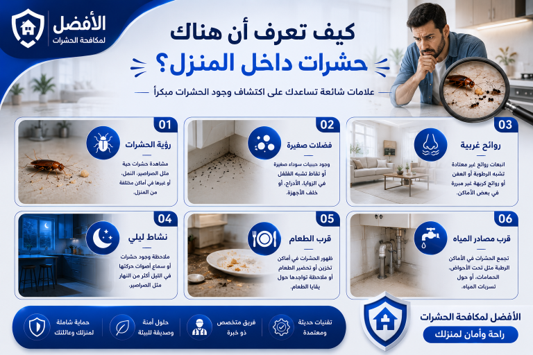 علامات تدل على وجود حشرات في منزلك