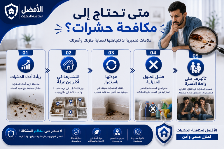 علامات تدل على وجود حشرات في منزلك