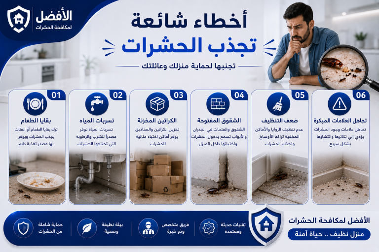 علامات تدل على وجود حشرات في منزلك
