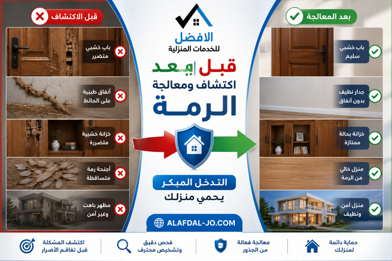 علامات وجود الرمة في المنزل