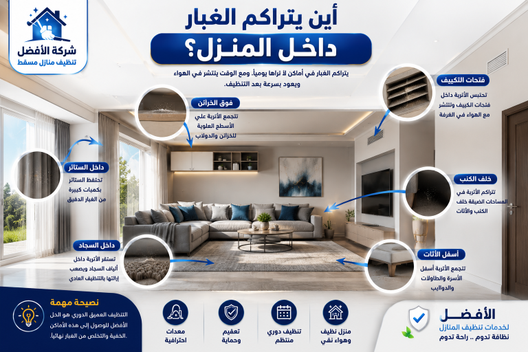لماذا يعود الغبار بسرعة بعد تنظيف المنزل؟