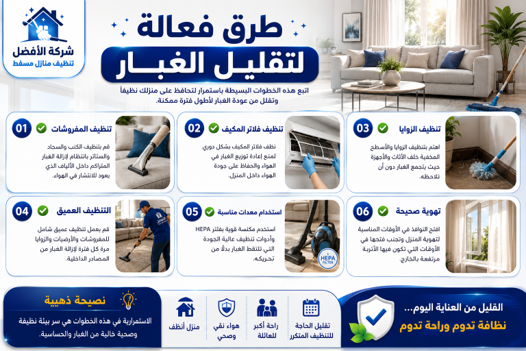 لماذا يعود الغبار بسرعة بعد تنظيف المنزل؟