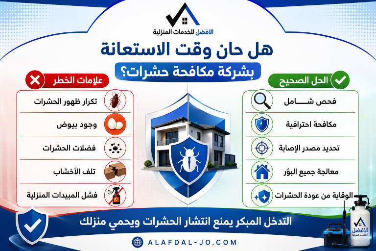متى تحتاج إلى شركة مكافحة حشرات
